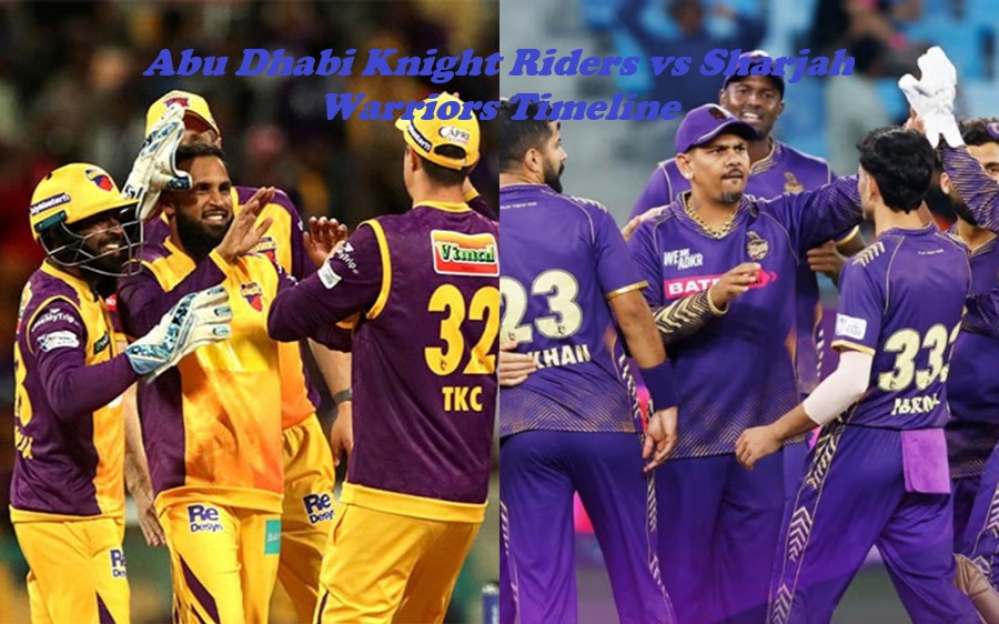 Abu Dhabi Knight Riders vs Sharjah Warriors Timeline