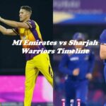 MI Emirates vs Sharjah Warriors Timeline