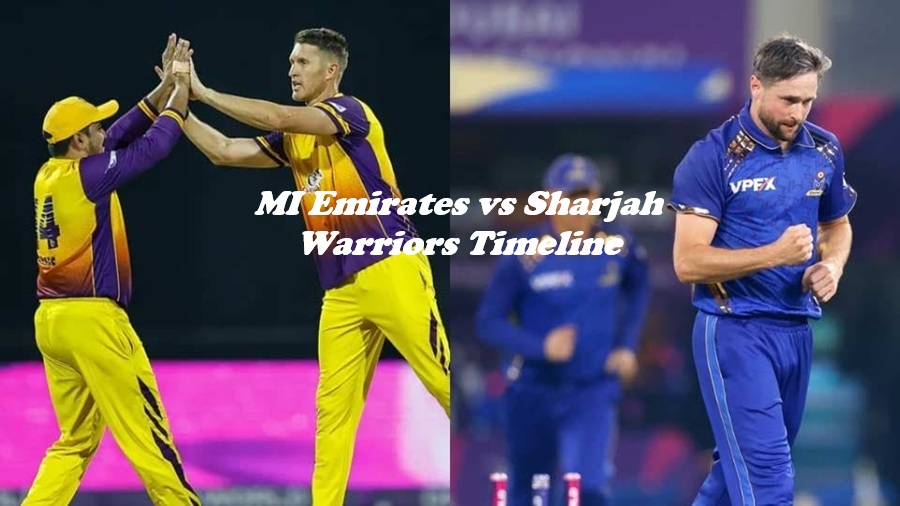 MI Emirates vs Sharjah Warriors Timeline