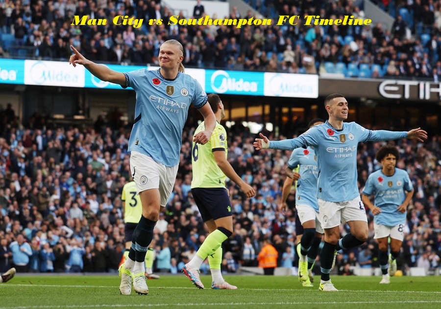 Man City vs Southampton FC Timeline