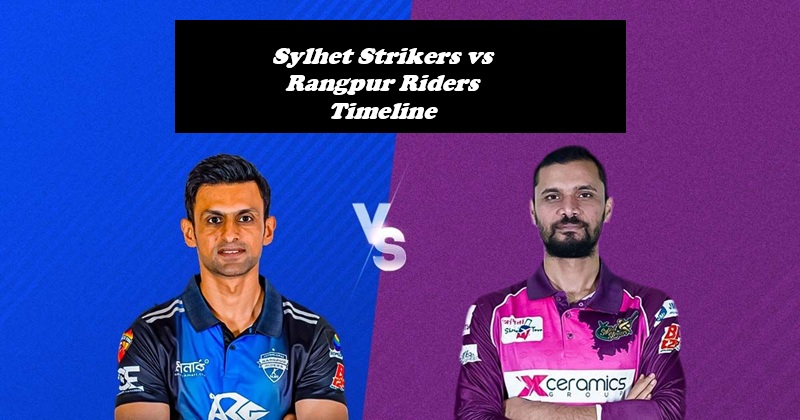 Sylhet Strikers vs Rangpur Riders Timeline